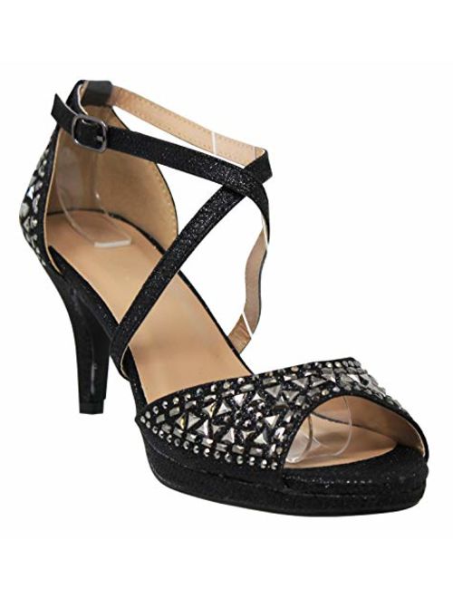 MVE Shoes Womens Stylish Comfortable Open Toe Strappy Low Heel