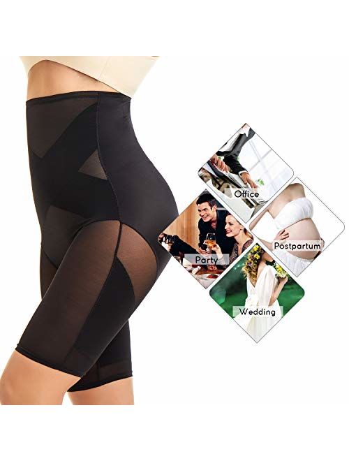 Buy MOVWIN Tummy Control Body Shaper Shorts - High Waist Thigh Slimmer  Panties Shapewear online