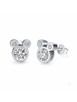 Twenty Plus Sparkling Cute Mouse Stud Earrings With CZ for Women Birthday Gifts