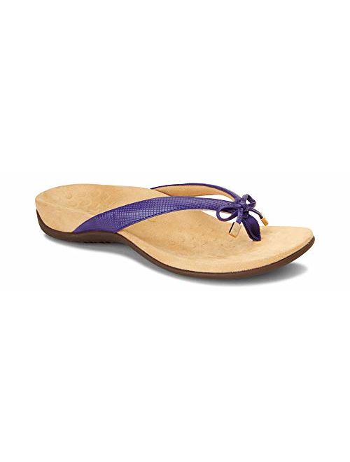 Vionic Women's Rest Bella Toe Post Sandal- Supportive Ladies Orthotic Sandals that include Three Zone Comfort with Arch Support- Flip Flop