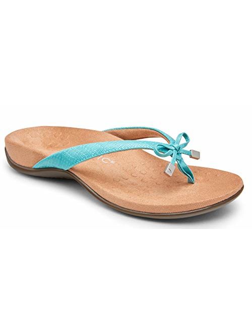 Vionic Women's Rest Bella Toe Post Sandal- Supportive Ladies Orthotic Sandals that include Three Zone Comfort with Arch Support- Flip Flop