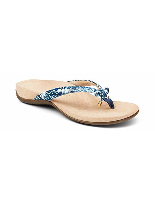 Vionic Women's Rest Bella Toe Post Sandal- Supportive Ladies Orthotic Sandals that include Three Zone Comfort with Arch Support- Flip Flop