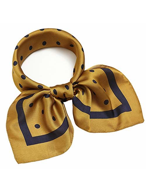 NaSoPerfect 27 inch Silk Feeling Scarf Square Satin Head Scarf Fashion Neck Scarfs for Women