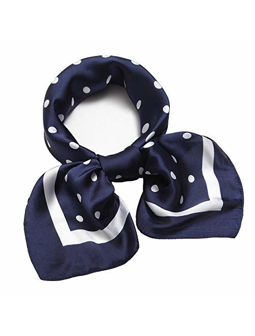 NaSoPerfect 27 inch Silk Feeling Scarf Square Satin Head Scarf Fashion Neck Scarfs for Women