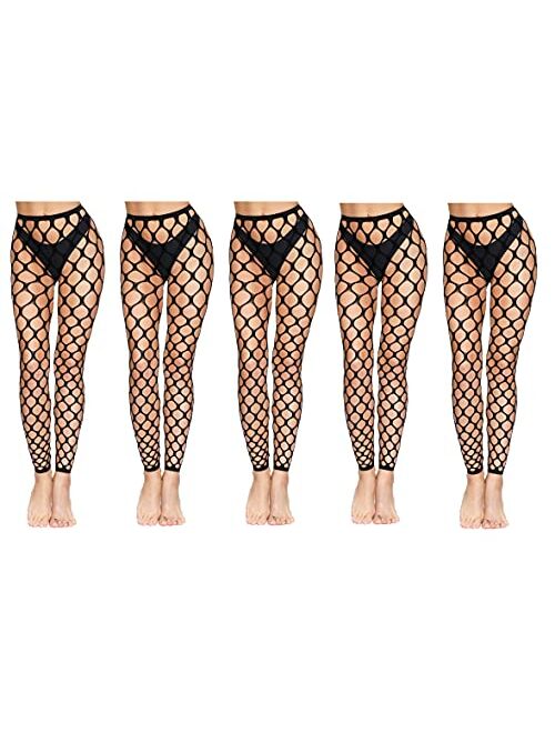 Nude Rhinestone Fishnet Tights Nylon Stockings Pattern Tights Pantyhose Plus Size For Women 6 Pack