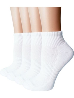 Women's Athletic Low Cut Ankle Quarter Cushion Socks