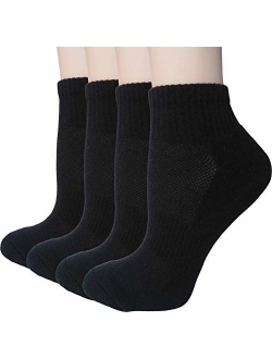 Women's Athletic Low Cut Ankle Quarter Cushion Socks