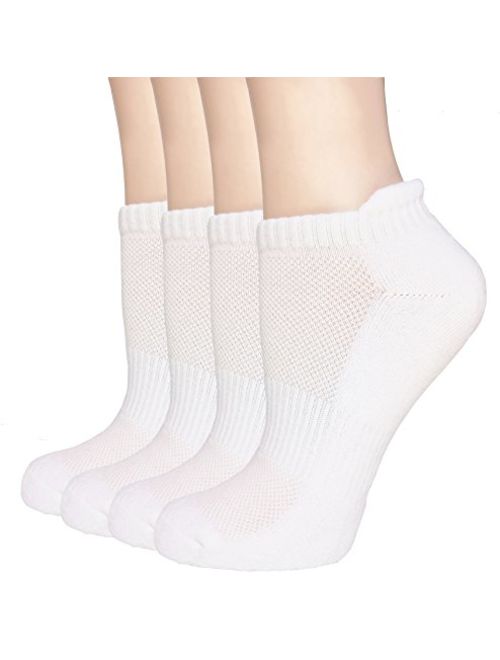 Women's Athletic Low Cut Ankle Quarter Cushion Socks