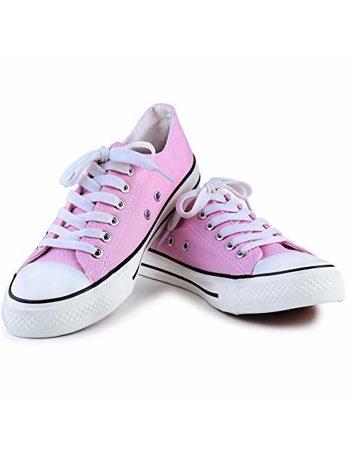 KE DI Leather USA Womens All Star Style S-3 Canvas Shoes for Women, Low Top Casual Lace up Fashion Running Walking Yoga Sneaker