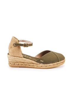 Handmade in Spain Pubol 2" Wedge, Ankle-Strap, Closed Toe, Classic Espadrilles Heel