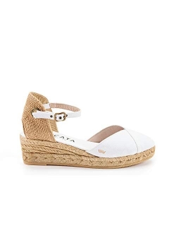 Handmade in Spain Pubol 2" Wedge, Ankle-Strap, Closed Toe, Classic Espadrilles Heel