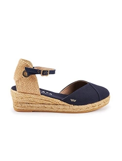 Handmade in Spain Pubol 2" Wedge, Ankle-Strap, Closed Toe, Classic Espadrilles Heel