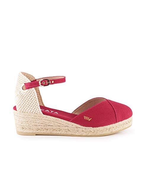 Handmade in Spain Pubol 2" Wedge, Ankle-Strap, Closed Toe, Classic Espadrilles Heel