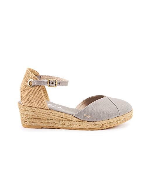 Handmade in Spain Pubol 2" Wedge, Ankle-Strap, Closed Toe, Classic Espadrilles Heel