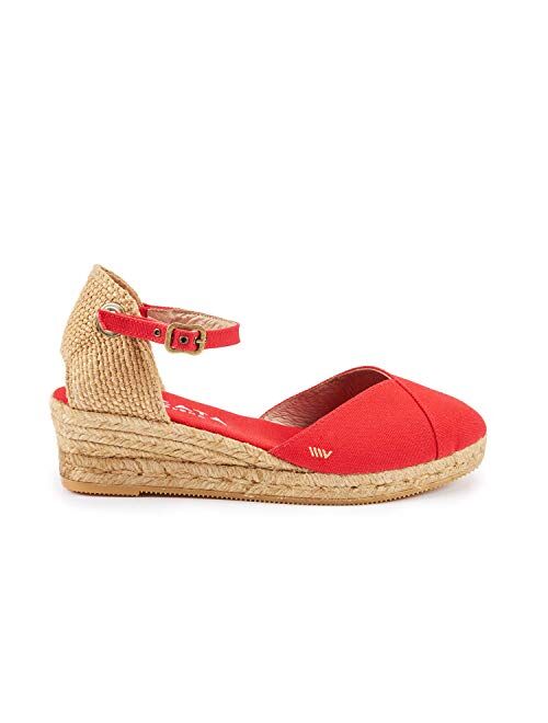 Handmade in Spain Pubol 2" Wedge, Ankle-Strap, Closed Toe, Classic Espadrilles Heel