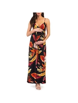 Women's Wrap Ruched Maternity Dress