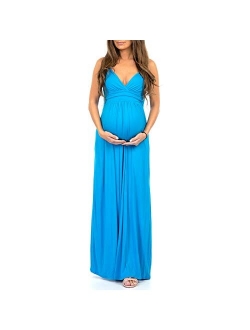 Women's Wrap Ruched Maternity Dress