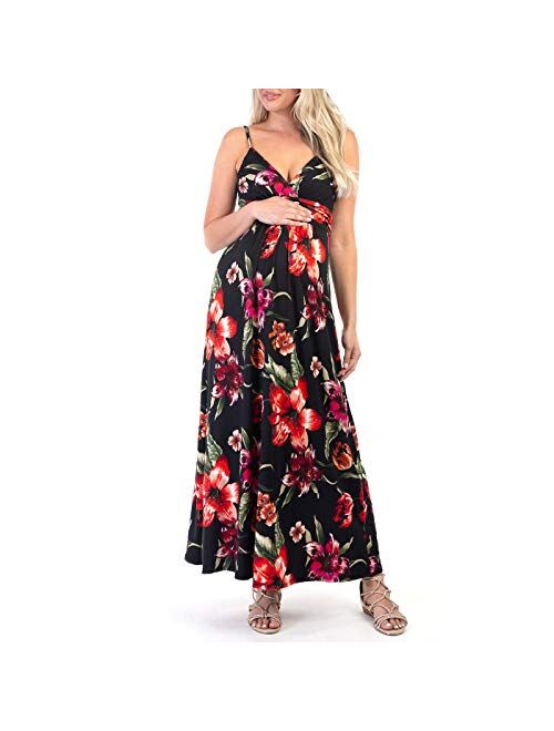 Women's Wrap Ruched Maternity Dress