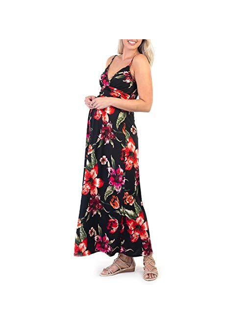 Women's Wrap Ruched Maternity Dress