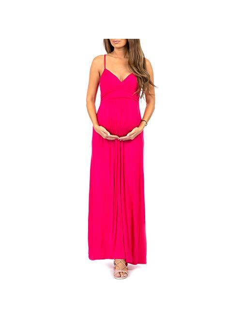 Women's Wrap Ruched Maternity Dress