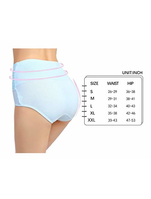 Hcaixing Womens High Waist Cotton Briefs Underwear Tummy Control C-Section Recovery Soft Stretch Panties