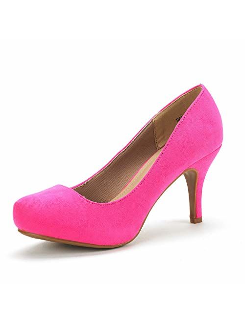 DREAM PAIRS Tiffany Women's New Classic Elegant  Low Stiletto Heel Dress Pumps Shoes