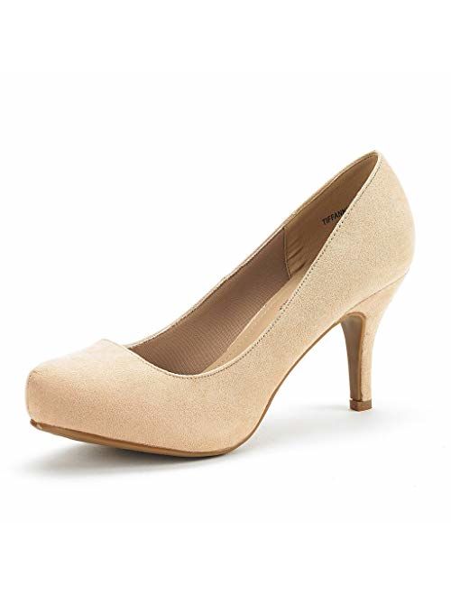 DREAM PAIRS Tiffany Women's New Classic Elegant  Low Stiletto Heel Dress Pumps Shoes