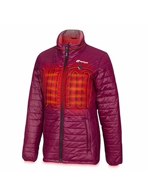 Venture Heat Women's Heated Jacket with Battery Pack - Insulated Electric Coat, Windproof, Traverse 2.0