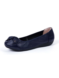 VenusCelia Women's Bows Dance Flat Shoe