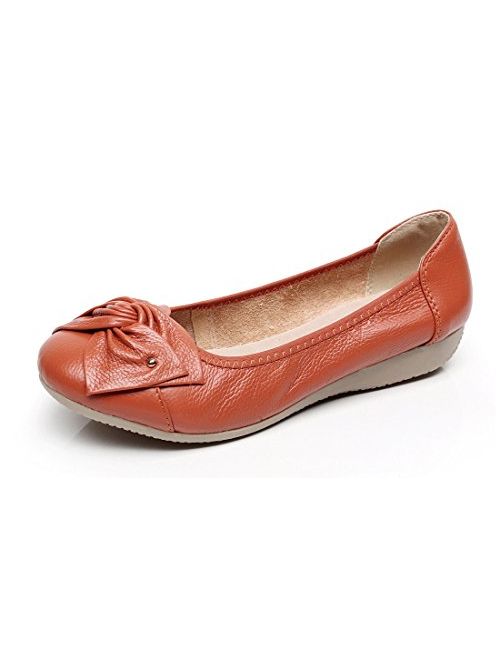 VenusCelia Women's Bows Dance Flat Shoe