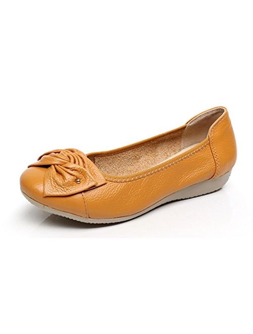 VenusCelia Women's Bows Dance Flat Shoe