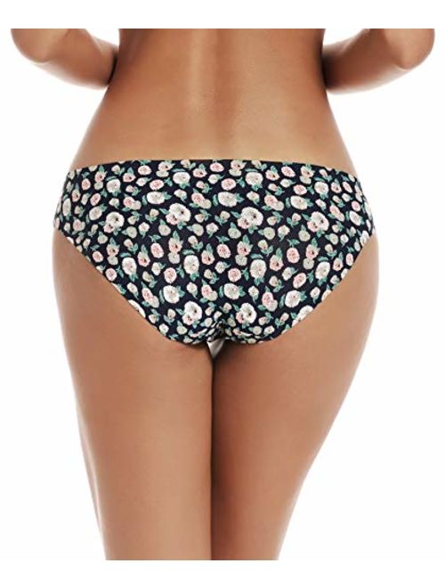 Buy VOENXE Womens Seamless Underwear Breathable Stretch Bikini Panties  online