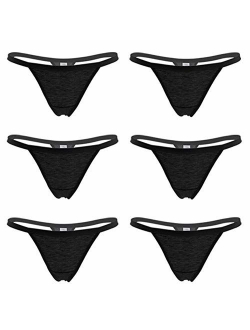 Closecret Womens Panties Cotton Thongs Pack of 6pcs G-String