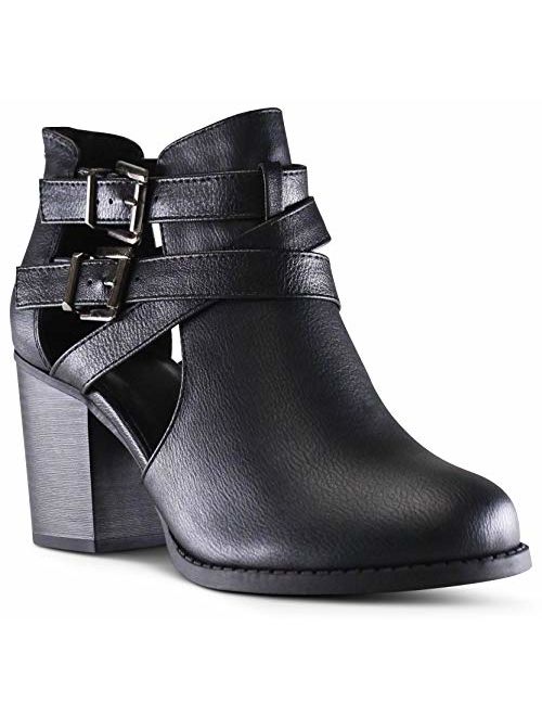 Marco Republic Dublin Womens Chunky Block Stacked Heels Pumps Ankle Booties Boots