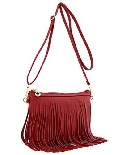 Small Fringe Crossbody Bag with Wrist Strap