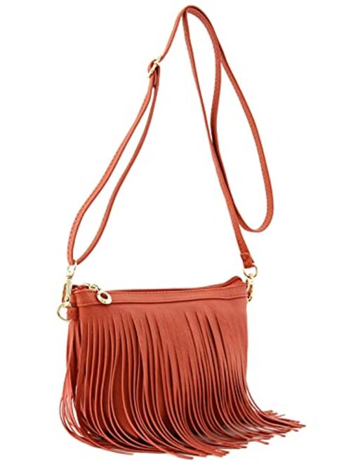 Small Fringe Crossbody Bag with Wrist Strap