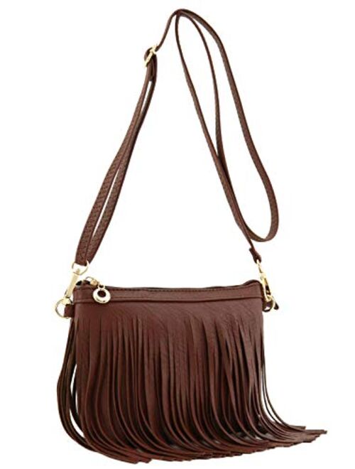 Small Fringe Crossbody Bag with Wrist Strap