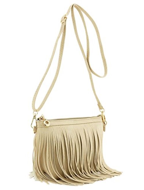 Small Fringe Crossbody Bag with Wrist Strap