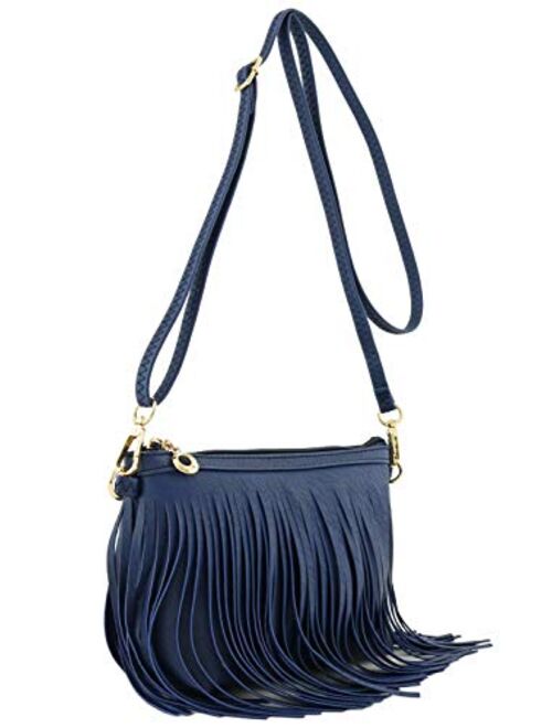 Small Fringe Crossbody Bag with Wrist Strap