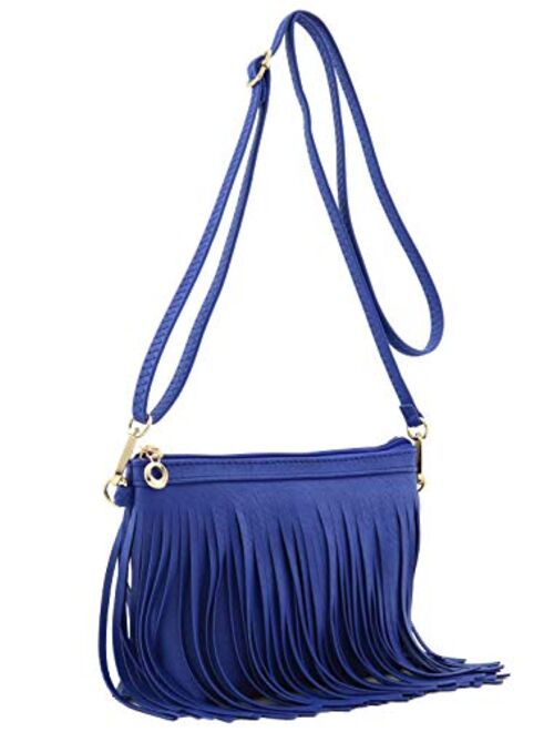 Small Fringe Crossbody Bag with Wrist Strap