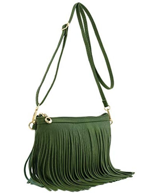 Small Fringe Crossbody Bag with Wrist Strap