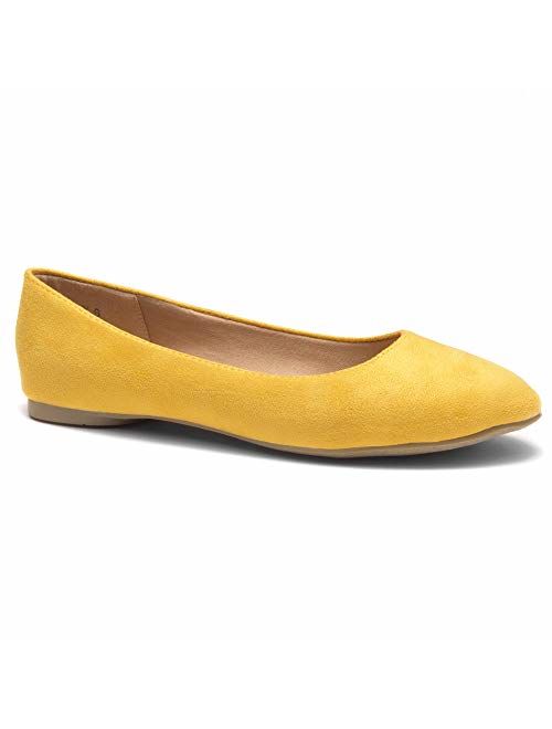 Herstyle Ever Memory Women's Classic Flats Memory Foam Cushioned Soft Daily Slip-on Casual Shoes Round Toe Ballerina Walking Flats Shoes