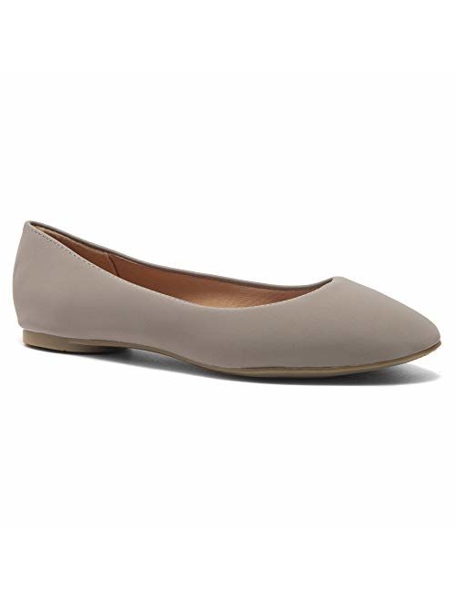 Herstyle Ever Memory Women's Classic Flats Memory Foam Cushioned Soft Daily Slip-on Casual Shoes Round Toe Ballerina Walking Flats Shoes