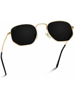 WearMe Pro - Geometric Round Gold Frame Retro Sunglasses