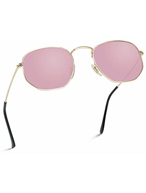 WearMe Pro - Geometric Round Gold Frame Retro Sunglasses