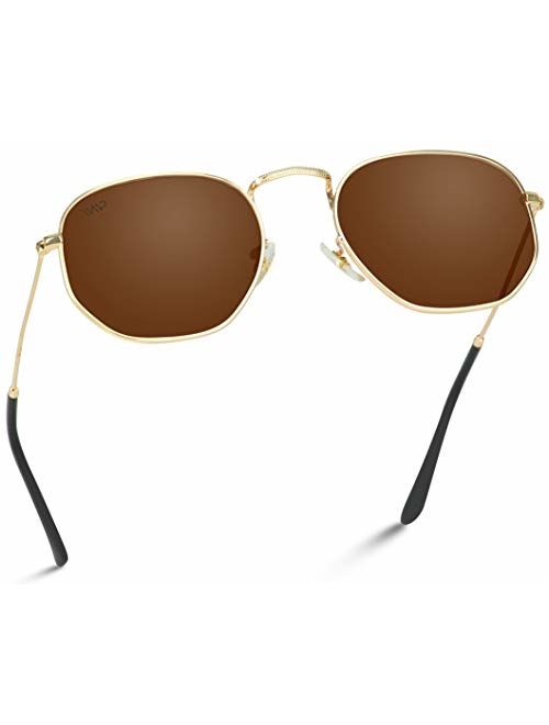 WearMe Pro - Geometric Round Gold Frame Retro Sunglasses