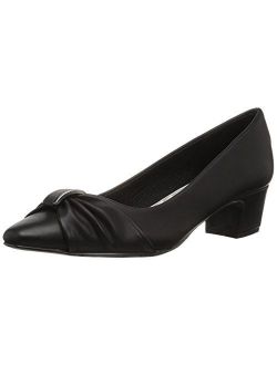 Easy Street Women's Eloise Black PU Heel Pump