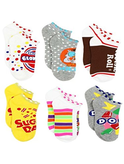 Topps Charms Candy Tootsie Roll Womens 6 pack Socks (Teen/Adult)