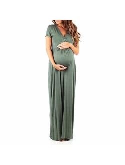 Women's Maternity Short Sleeve Dress - Made in USA