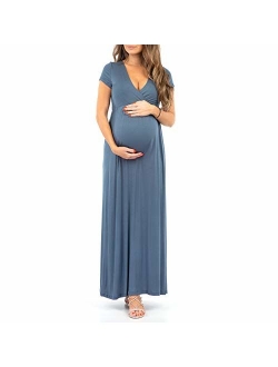 Women's Maternity Short Sleeve Dress - Made in USA